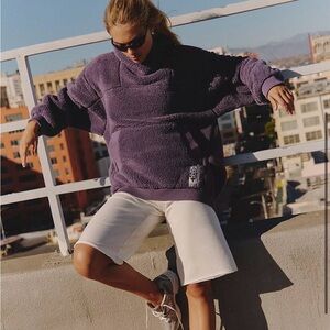 NWT FREE PEOPLE MOVEMENT Scout It Out Fleece Pullover | Graphite MSRP $148